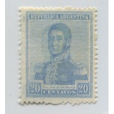 ARGENTINA 1920 GJ 507a ESTAMPILLA NUEVA CON GOMA SAN MARTIN VARIEDAD DOBLE IMPRESIÓN U$ 50